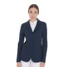 Damen-Wettkampfjacke perforiert 3 Knöpfe Equestro - Americana marina