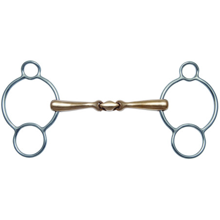 Mors Gebiss Stübben 2980 contacto rápido 3 anillas bocado cañón 16 mm