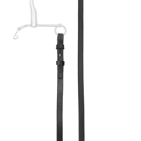 Riendas de filete Stübben de cuero planas y estrechas