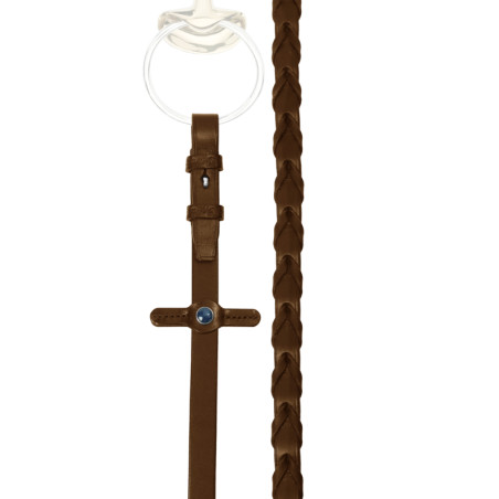 Riendas de hunter Stübben de cuero trenzado