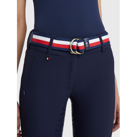 Cinturón Tommy Hilfiger Equestrian Global a rayas para mujer