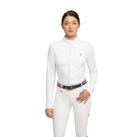 Camisa de concurso Tommy Hilfiger Equestrian Charlotte de manga larga para mujer