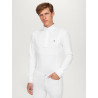 Polo de concurso Tommy Hilfiger Equestrian Neville de manga larga para hombre - Blanco