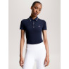 Polo Tommy Hilfiger Equestrian Harlem de manga corta para mujer - Azul marino