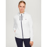 Sudadera con cremallera Tommy Hilfiger Equestrian Kingston para mujer - Crudo