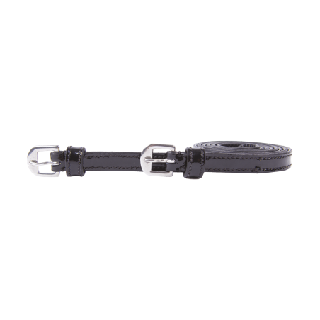 Correas de espolones Waldhausen de cuero lacado