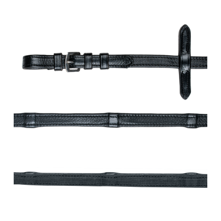 Riendas Waldhausen de cuero y caucho