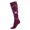 Calcetines de equitación ELT Argyle - Rojo aterciopelado