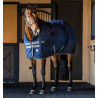 Manta de cuadra Horseware Rhino 350g VL - Negro / gris titanio / azul clásico
