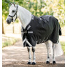 Manta Horseware Rambo 1680D Turnout 100g - Negro / tormenta / gris plateado