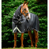 Manta Horseware Rambo 1680D Turnout Plus 100g - Negro / tormenta / gris plateado