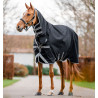Manta Horseware Amigo 1200D Integrated Turnout 150g - Negro / gris titanio / plata
