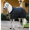 Manta de cuadra Horseware Rhino 100g - Negro / cuadros blanco gris
