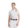 Polo Aeromesh de manga corta Horse Pilot mujer - Blanco