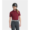 Polo Aeromesh de manga corta Horse Pilot mujer - Rojo oscuro