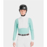 Polo de competición Monica Horse Pilot de manga larga para mujer - Verde mar