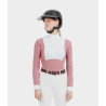 Polo de competición Monica Horse Pilot de manga larga para mujer - Rosa mesa