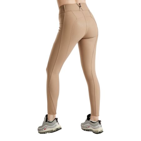 Pantalón Montar MoZida Refined con Crystal Gun metal full grip para mujer