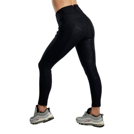 Pantalón Montar MoMichelle Logo gun metal full grip mujer
