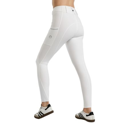 Pantalón de montar MoZuna Refined Pintucks con cristales gun metal y grip completo para mujer