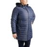 Chaqueta acolchada larga Montar MoKately Curve mujer - Azul marino oscuro