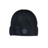Gorro de lana tejido Montar con logotipo - Negro