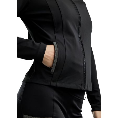 Chaqueta con cremallera completa Montar MoGloria banda caviar mujer