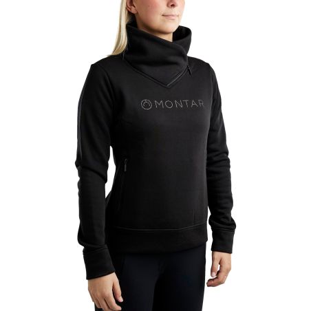 Sudadera Montar MoNaja cuello alto cristales gun metal mujer