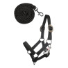 Cabezada y ramal HKM Hobby Horsing Basic - Negro