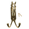 Soporte para cabeza de caballo HKM doble gancho de latón - Latón