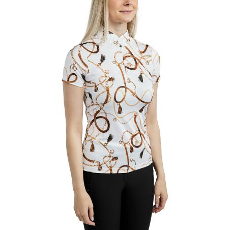 Polo de manga corta Montar estampado Haily Bridle para mujer