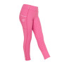 Leggings ajustados para niña con grip y logotipo Equestro - Rosa castillo