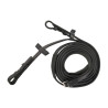 Riendas de goma Stübben Slimline con gancho 18mm - Ébano plata