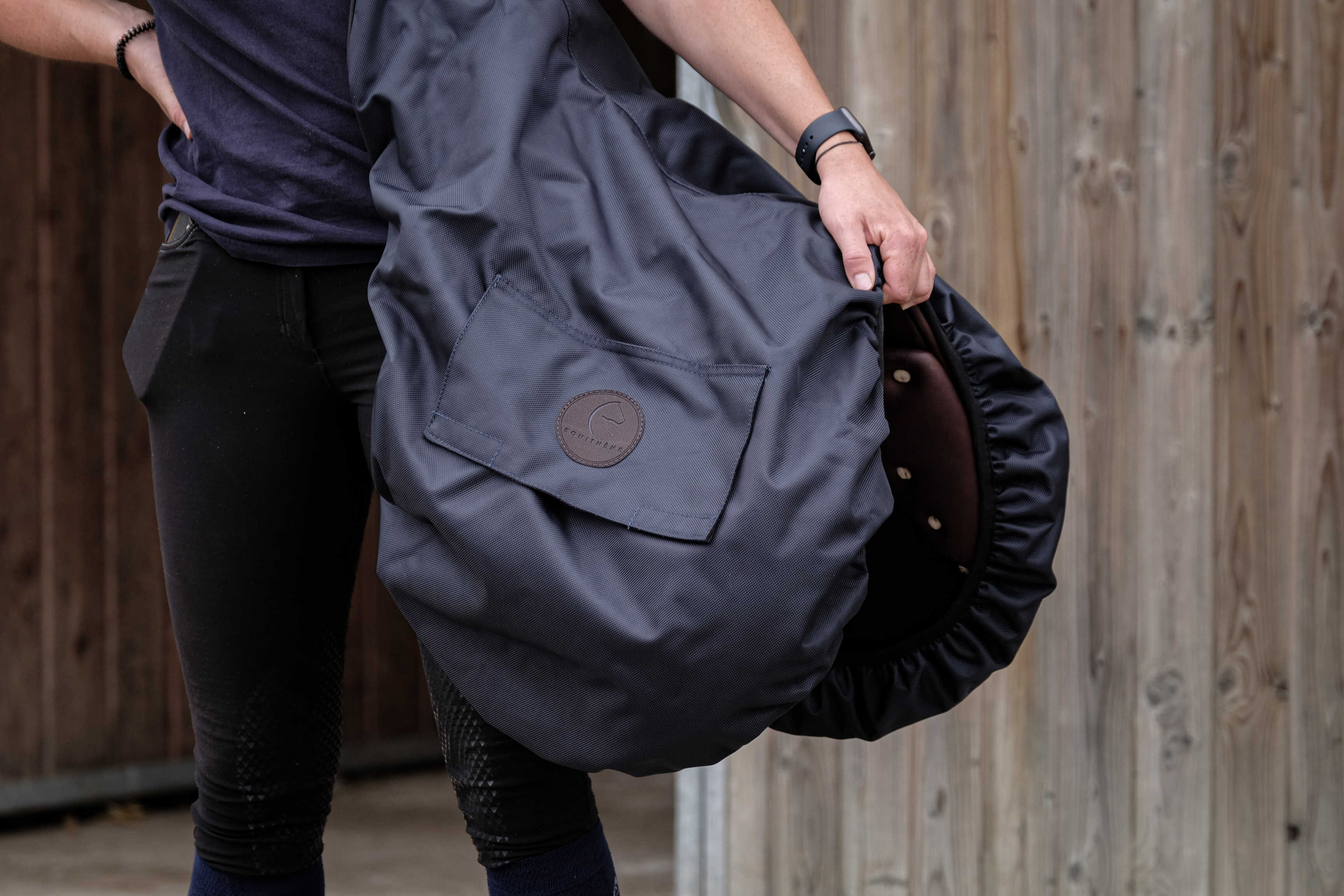 Funda de sillín Equithème Premium Azul