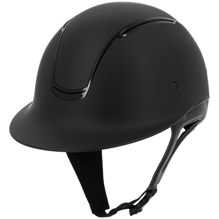 Casco con visera ancha inserto negro brillante EQUITHÈME - Soazy