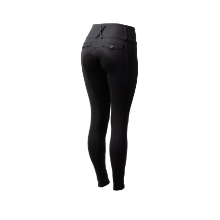 Pantalón de equitación Horze Leonie para mujer con asiento completo de gamuza vegana
