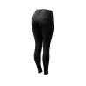 Pantalón de equitación Horze Leonie para mujer con asiento completo de gamuza vegana - Negro