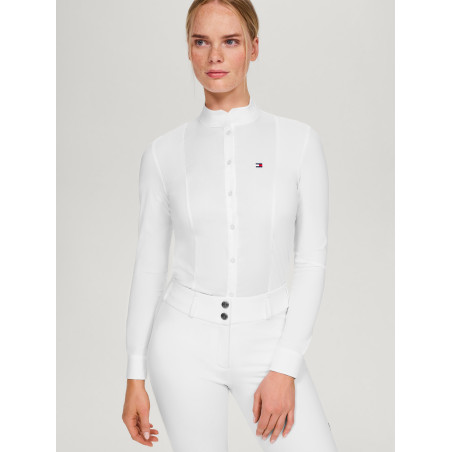 Polo de concurso Tommy Hilfiger Equestrian New Jersey de manga larga para mujer