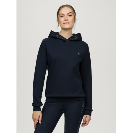 Sudadera con capucha Tommy Hilfiger Equestrian Strass Laurens mujer