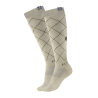 Calcetines de equitación ELT Argyle - Gris beige
