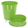 Cubo-bebedero para aves de corral Kerbl Hobbyfarming - Verde claro