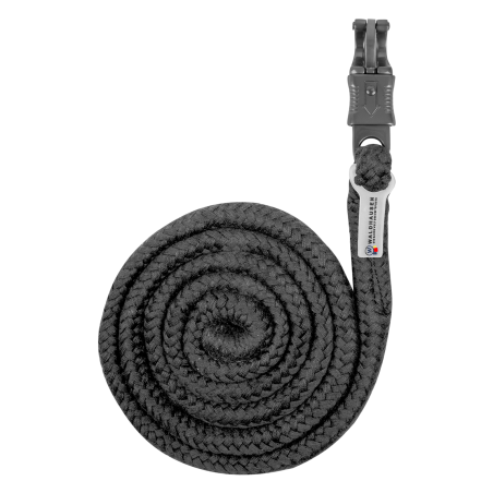 Lazo de atar Plus Waldhausen con mosquetón antipánico herrajes oscuros