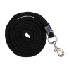 Cuerda de adiestramiento HKM Samantha con mosquetón - Negro