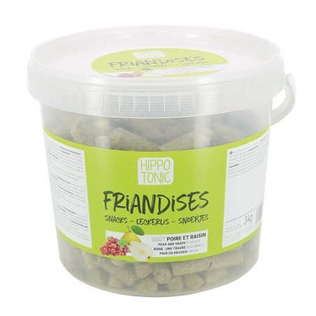 Golosas para caballos sabor pera y uva Hippotonic