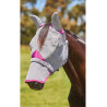Máscara antimoscas Weatherbeeta ComFiTec Deluxe Durable Mesh con orejas y nariz - Gris / violeta