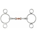 Bocado 2 anillos cobre Lozenge Shires