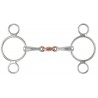 Bocado 2 anillos cobre Lozenge Shires - Acero inoxidable