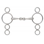 Bocado 3 anillons dutch gag conector francés Shires