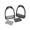 Estribos ligeros con suelas intercambiables Shires - Negro