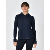 Sudadera con capucha de manga larga Weatherbeeta London Layer para mujer - Azul marino jaspeado oscuro